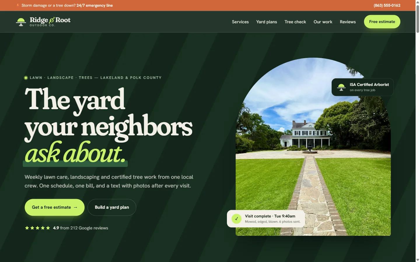 Ridge & Root Outdoor Co. homepage